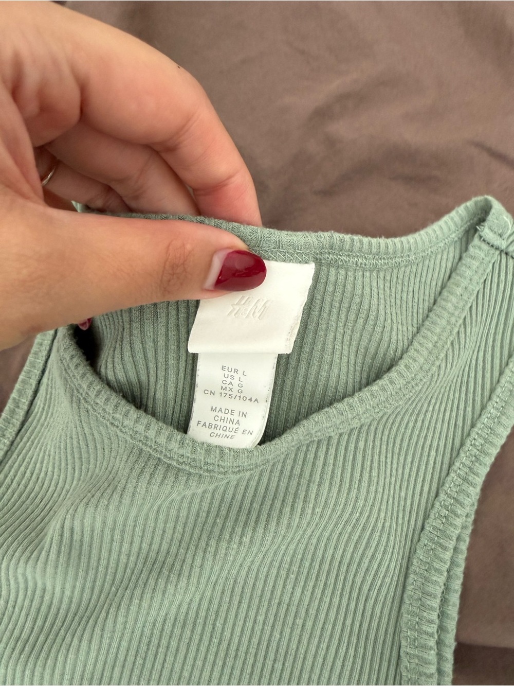 Mint Ribbed Racerback Tank Top - Picture 3 of 4